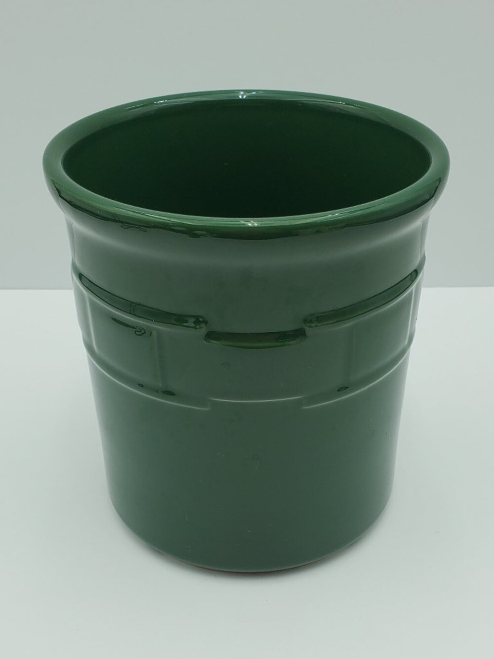 Longaberger Woven Traditions Ivy Green Large Utensil Crock 2 Qt Pickling Crock